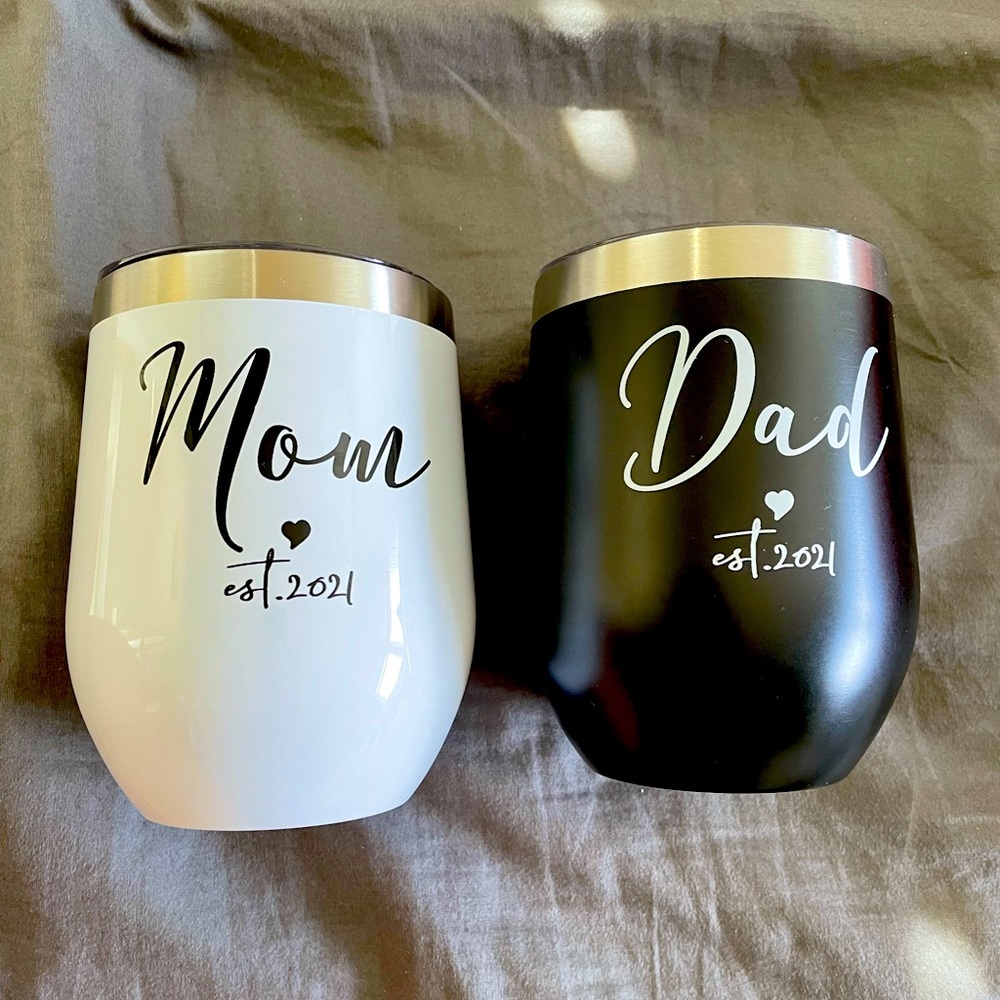 New Mom and Dad Tumbler Free Keychains!